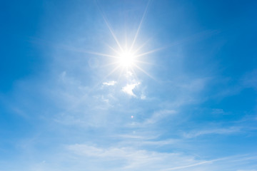 Obraz na płótnie Canvas Sun, blue sky