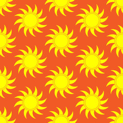 Retro  seamless pattern with suns. Retro seamless patterns set.