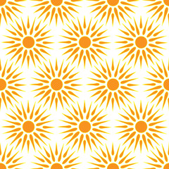 Obraz premium Retro seamless pattern with suns. Retro seamless patterns set.