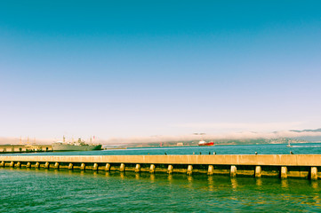 Fototapeta na wymiar San Francisco Pier water ship