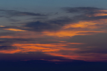 Beautiful sunset with colorful clouds on the sky