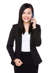 Asian Businesswoman chat on mobile phone