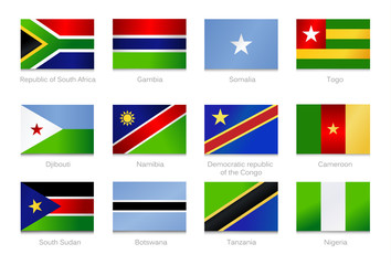 African Flags. Collection part 2