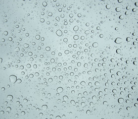 Water drops on glass