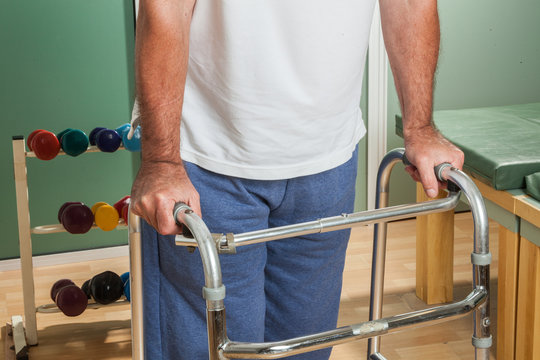 Man Using A Walker