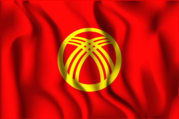 Kyrgyzstan Variant Flag. Rectangular Shape Icon