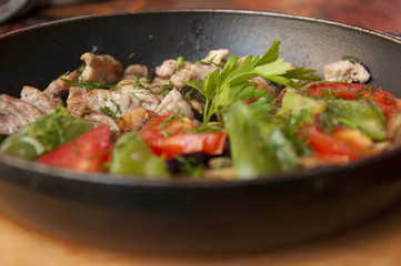 meal in a restaurant