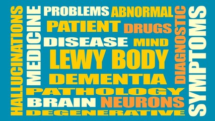Lewy body dementia relative words list