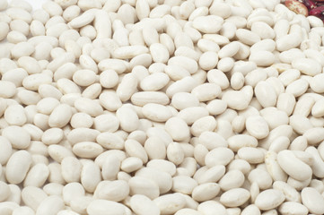 texture of red and white raw beans