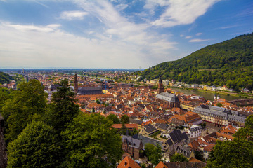 Fototapeta na wymiar View over Heidelberg, Panorama