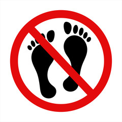 no barefeet, sign