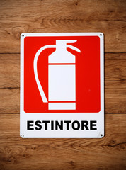 cartello sicurezza - estintore