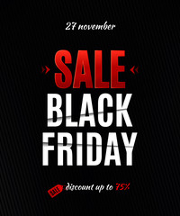 Black friday sale poster. Black friday sale inscription design template.