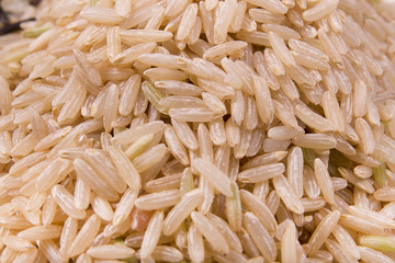 long unpeeled rice closeup