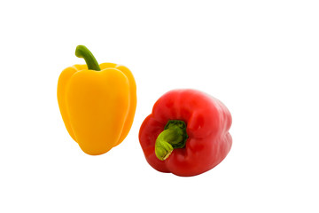 bell peppers isolated on white background