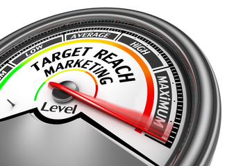 Target reach management level to maximum modern conceptual meter