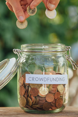 Crowdfunding money jar image