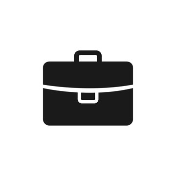 Briefcase icon, vector illustration. Flat design style