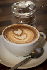 Hot cappuccino.