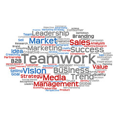 Conceptual business marketing word cloud
