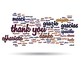 Conceptual thank you word cloud