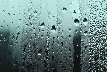 water drops on glass