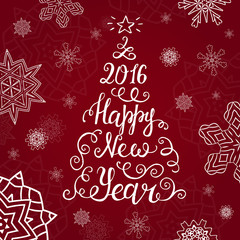 Happy New Year 2016 Typographical Background