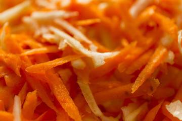 grated carrots with apple closeup