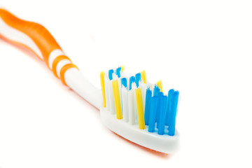 toothbrush  macro on a white background