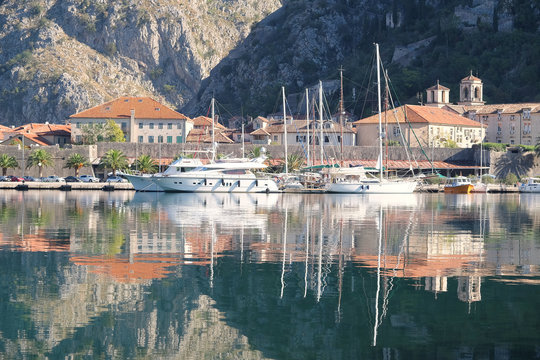 Landscape with the image of Bay of Kotor, Montenegro