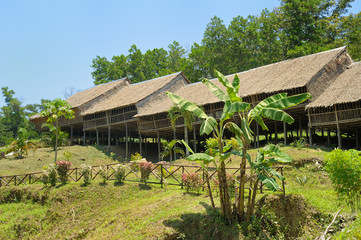 Fototapeta na wymiar Longhouse in Borneo