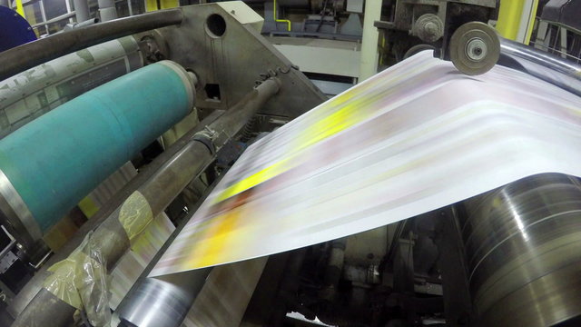NEWSPAPER PRINTING PRESS SEAMLESS LOOP