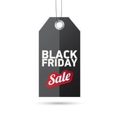 Black Friday sales tag. vector illustration