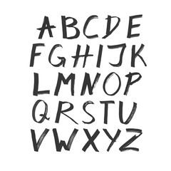 Modern Vector Brush Alphabet.