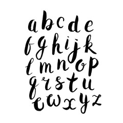 Modern Vector Brush Alphabet.