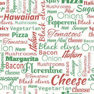 Pizza vector pattern. Useful for restaurant identity