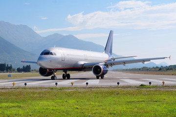 Jet in the Tivat airport, Montenegro