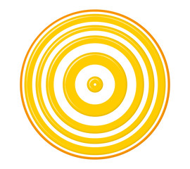 Concentric  yellow circles