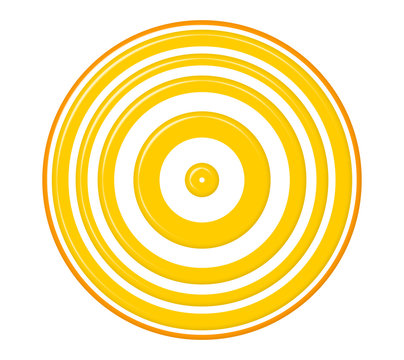 Concentric  yellow circles