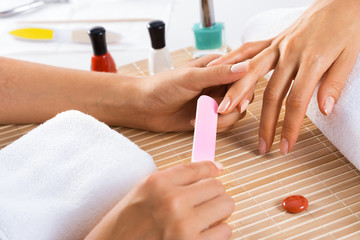 Obraz na płótnie Canvas Manicure procedure