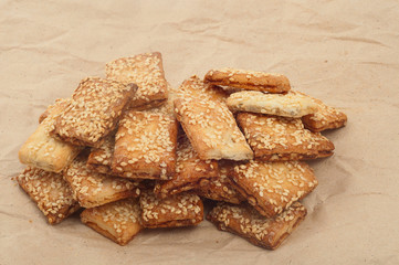 appetizing and healthy cookies with sesame seeds
