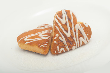 Heart-shaped cookies