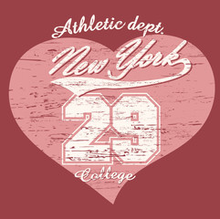 New York City Typography Graphics T-shirt