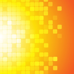 Vector : Abstract square on yellow orange background