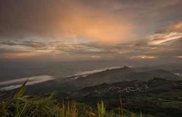 Rainbow over the mountain, Thailand