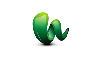 w 3d technology logo