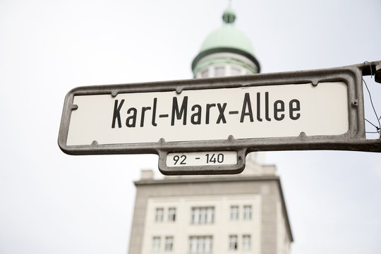 Karl Marx Allee Street Sign, Berlin