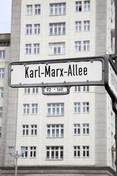 Karl Marx Allee Street Sign, Berlin