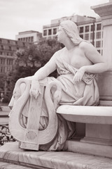 Deatil on the Schiller Statue outside Concert Hall, Berlin