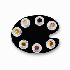 collection of various refreshing drinks at different times of da